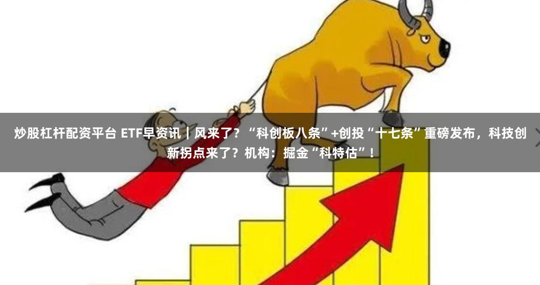 炒股杠杆配资平台 ETF早资讯｜风来了？“科创板八条”+创投“十七条”重磅发布，科技创新拐点来了？机构：掘金“科特估”！